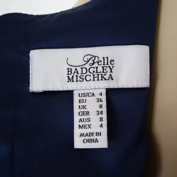 NEW Badgley Mischka Solid Party Dress
