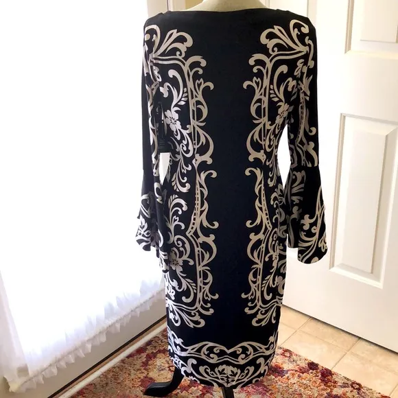 *NEW* INC black and white dress.  Size M. NWT