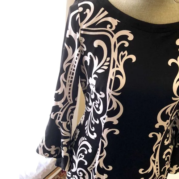 *NEW* INC black and white dress.  Size M. NWT