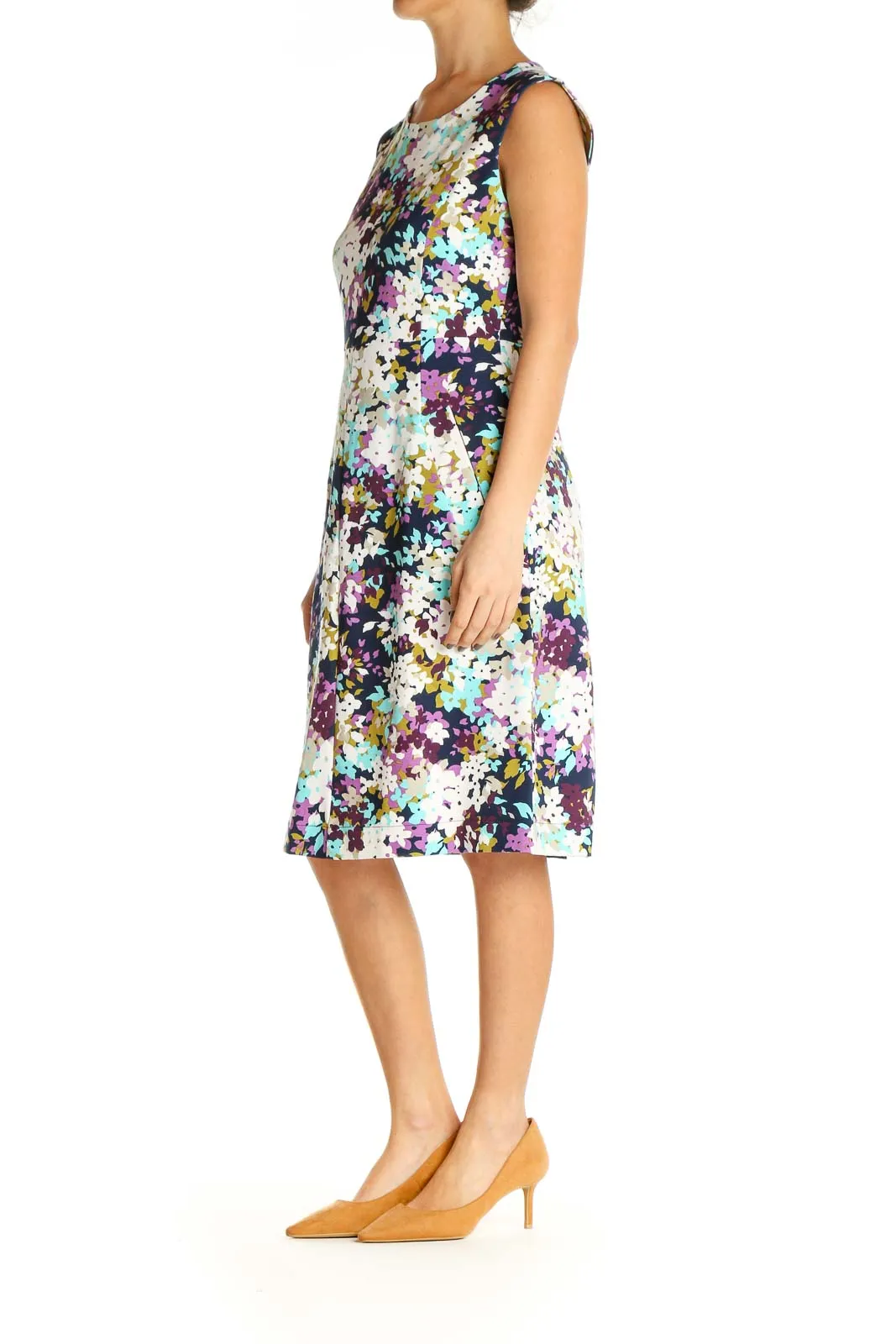 New Lands' End White Floral Print Day Fit & Flare Dress Plus Size 2OW!