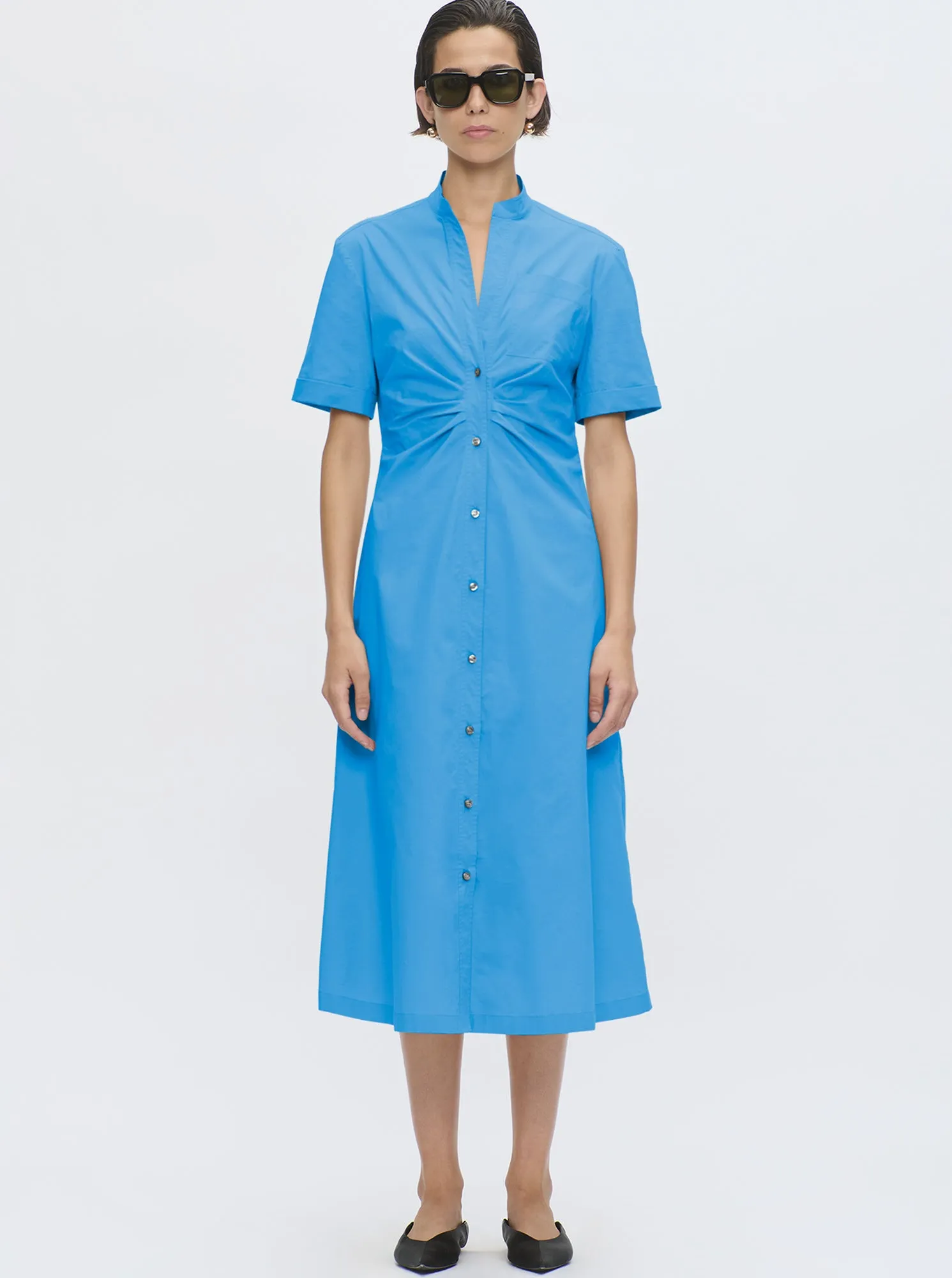 NOOR Long shirt dress Blue Sea