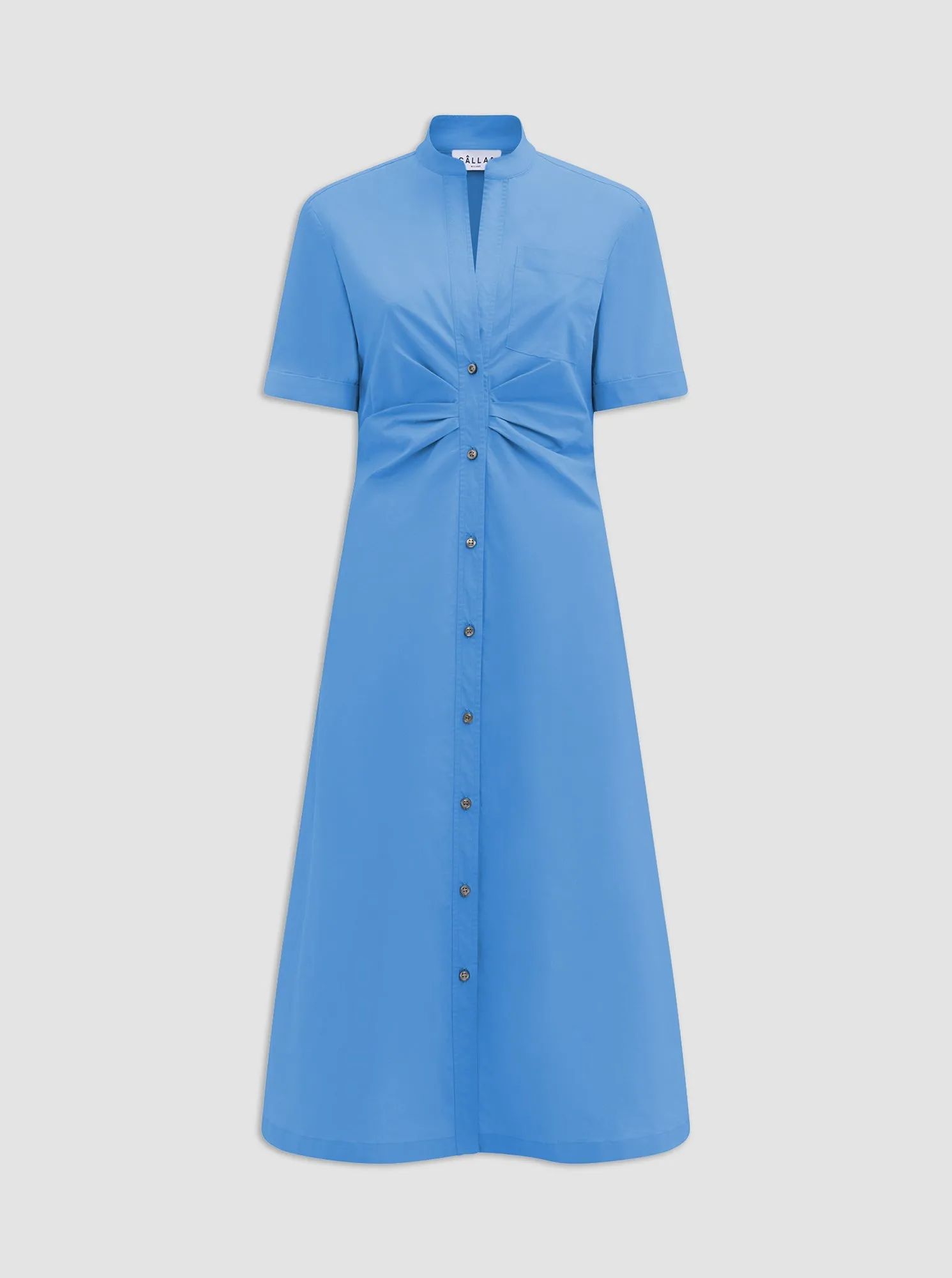 NOOR Long shirt dress Blue Sea