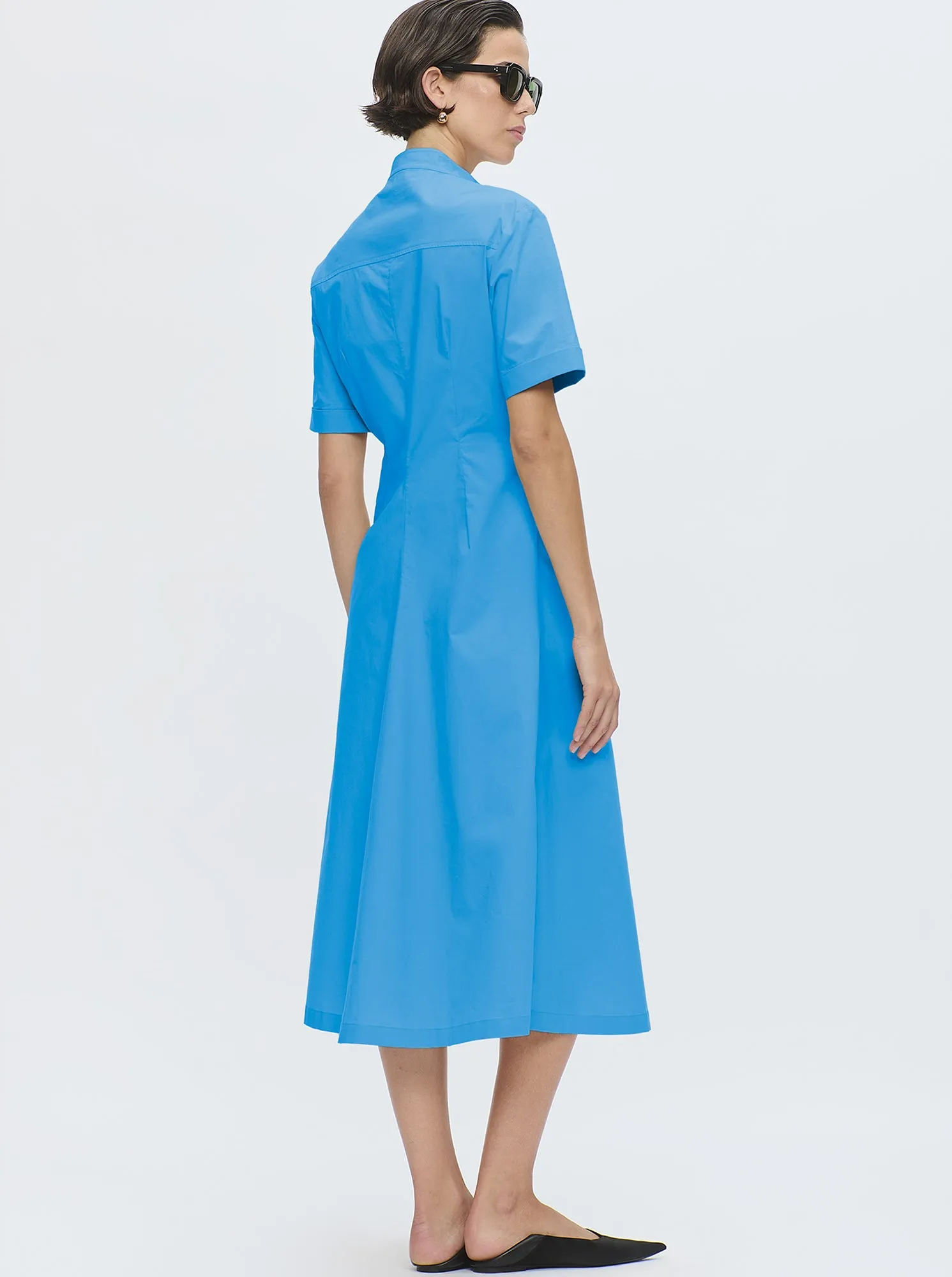 NOOR Long shirt dress Blue Sea