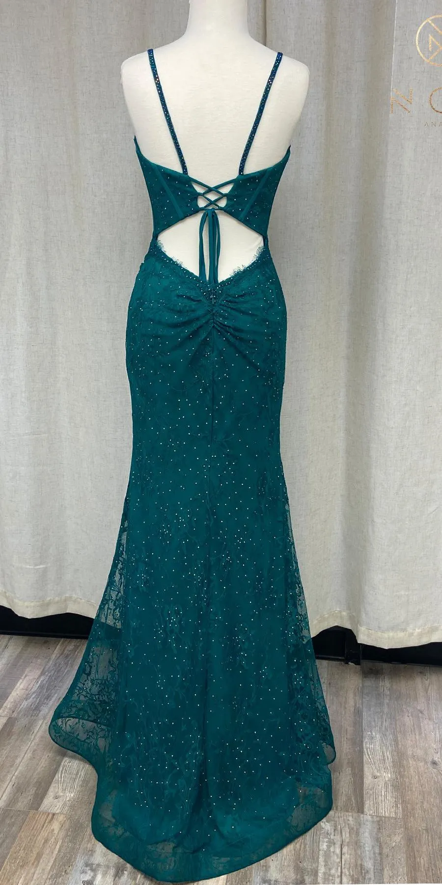 Nox Anabel B1145 Long Formal Fitted Column Gown with Slit