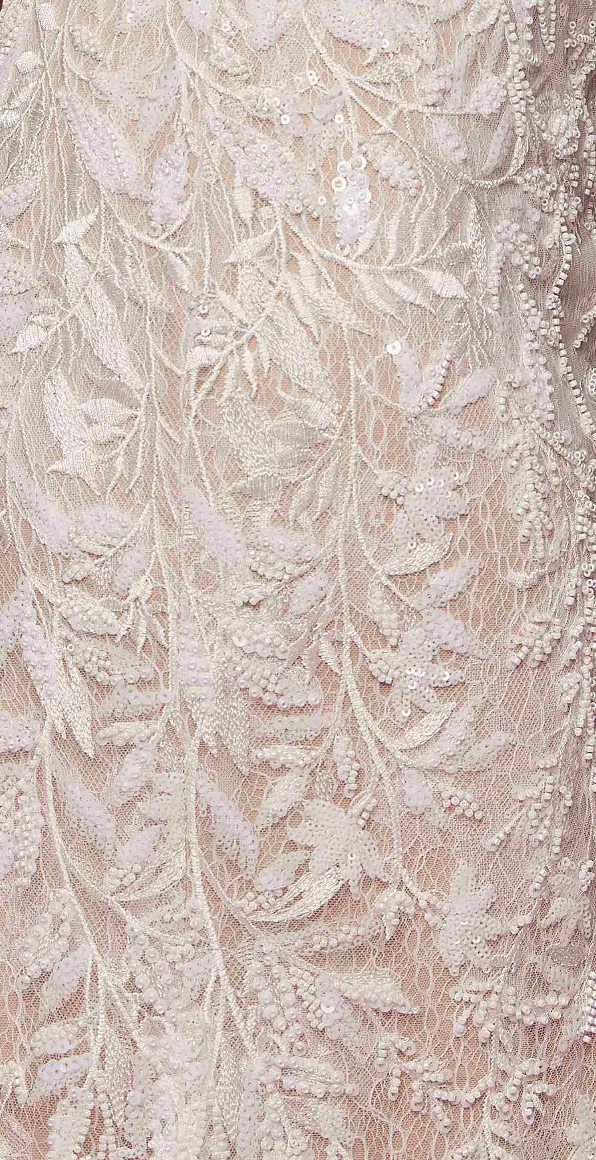 Nox Anabel JE915 Cut Out Side V-Neck Fitted Lace Wedding Gown