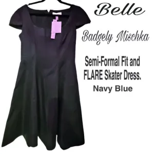 NWT BELL BADGELY SEMI FORMAL FIT AND FLARE SKATER DRESS MSRP $180