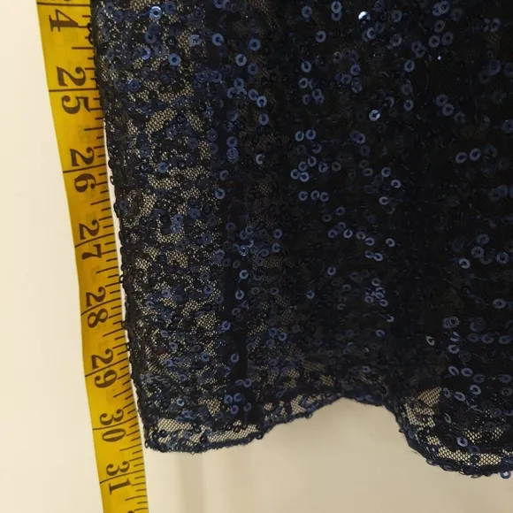 NWT Free People Intimately Navy Sequin mini  Dress Sz S/P