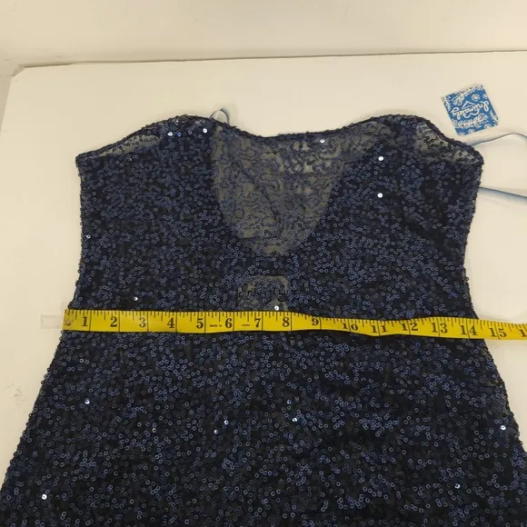NWT Free People Intimately Navy Sequin mini  Dress Sz S/P