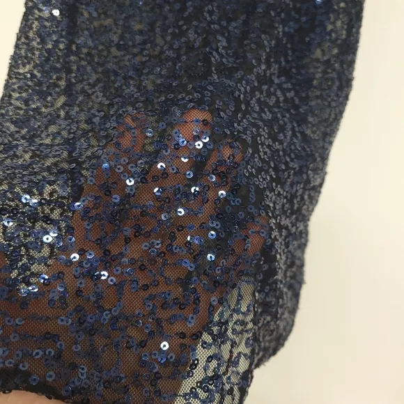 NWT Free People Intimately Navy Sequin mini  Dress Sz S/P