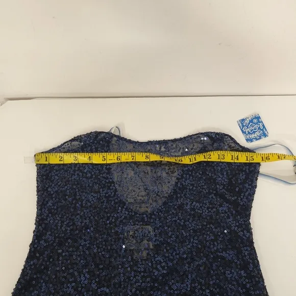 NWT Free People Intimately Navy Sequin mini  Dress Sz S/P