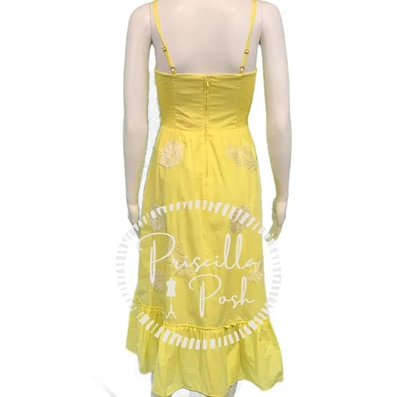 NWT Lilly Pulitzer Eloisa Midi Dress Yellow 00