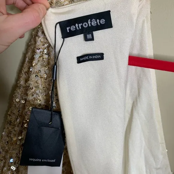 NWT RETROFÊTE Aubrielle sequined mini dress