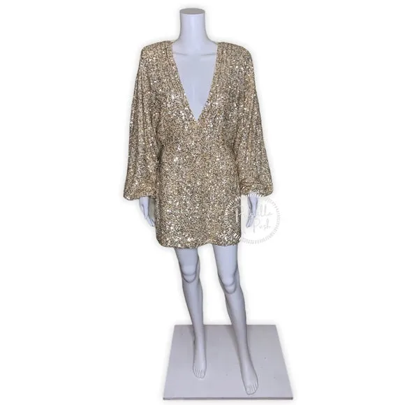 NWT RETROFÊTE Aubrielle sequined mini dress