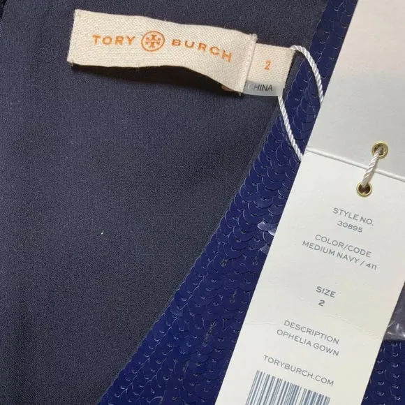 NWT Tory Burch Ophelia Color Block Sequin Dress