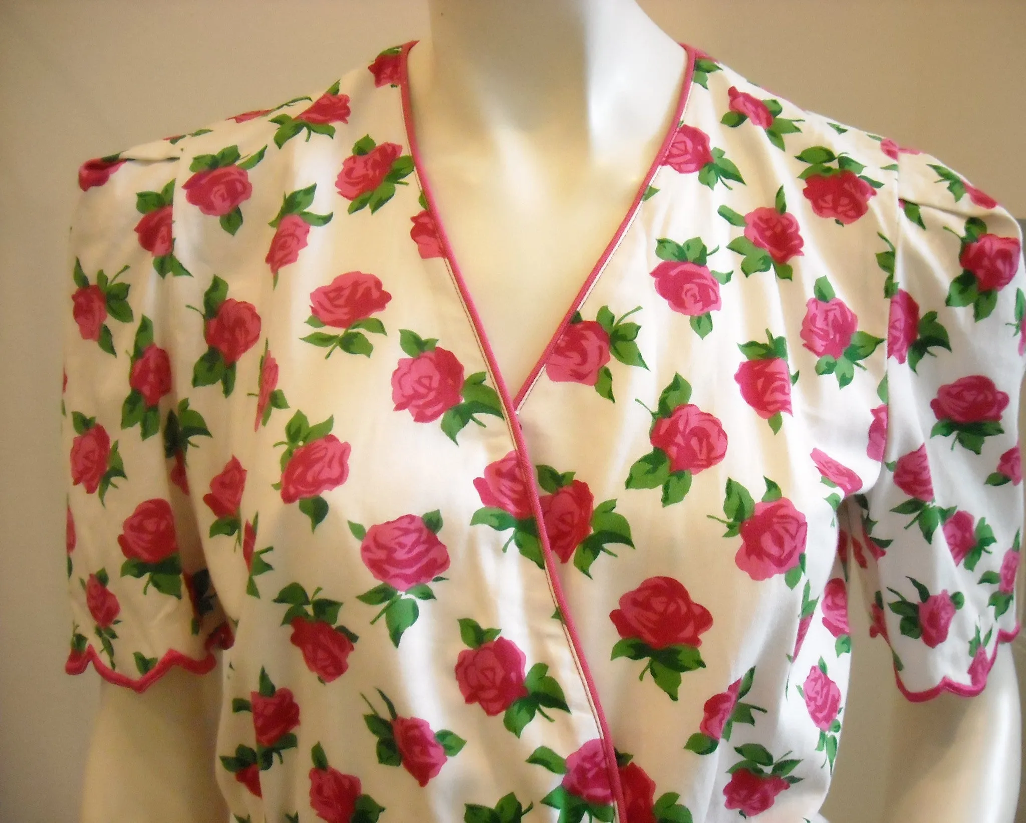 Olde English Roses Peplum Vintage Dress
