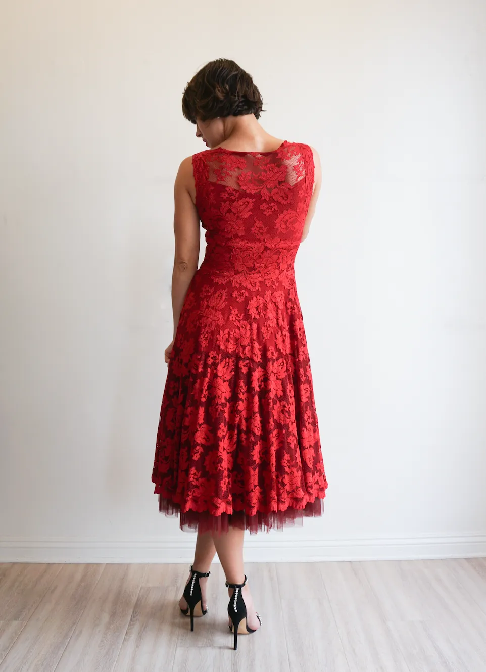 Olvis Lace Grace Kelly Dress Sleeveless Fit and Flare
