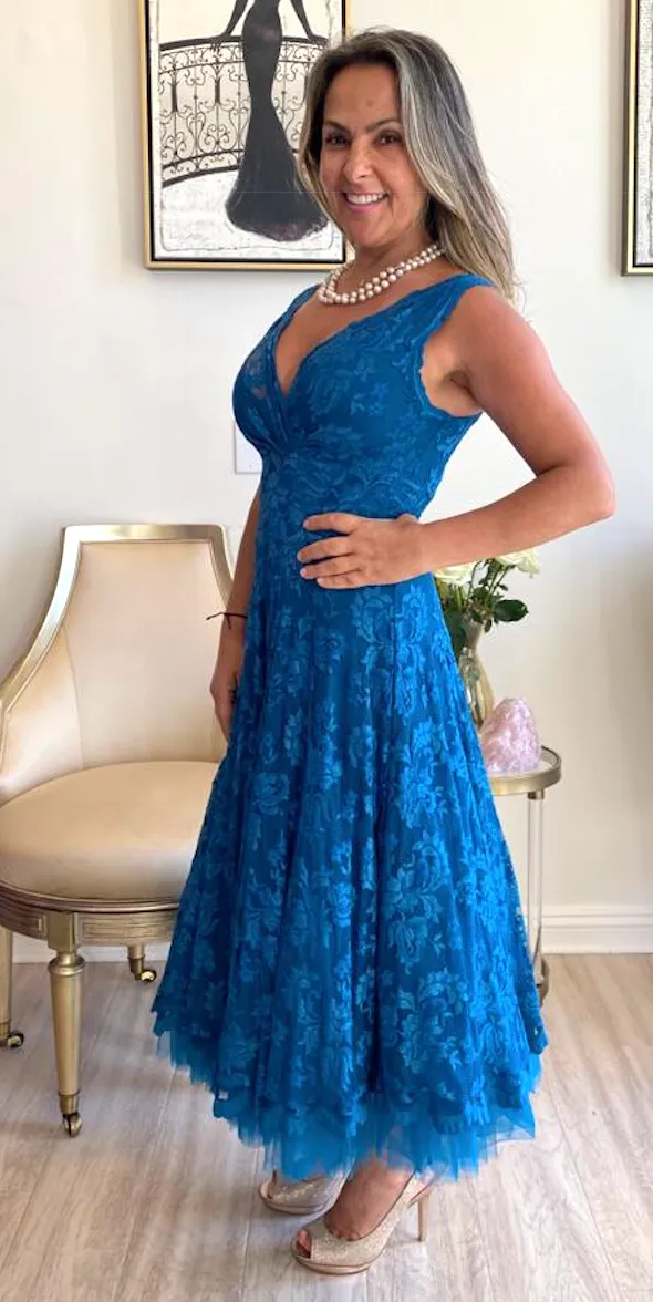Olvis Lace Grace Kelly Dress Sleeveless Fit and Flare