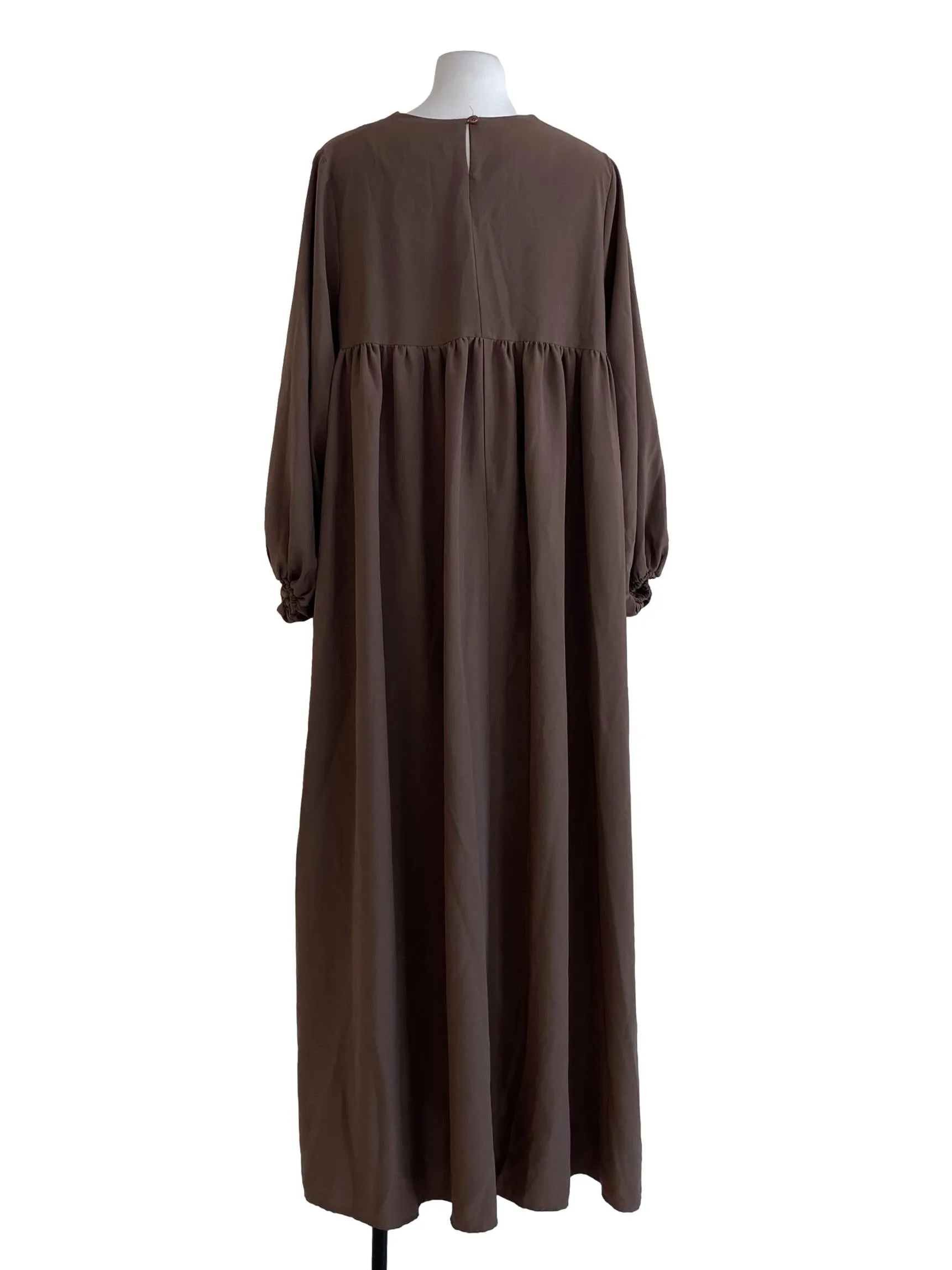 Peanut Plain Empire Dress