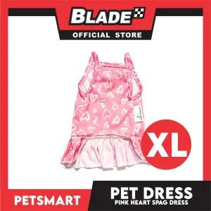 Pet Dress Pink Heart Spaghetti Dress DG-CTN118XL (Extra Large) Perfect Fit For Dogs And Cats, Pet Dress Clothes, Soft and Comfortable Pet Clothing