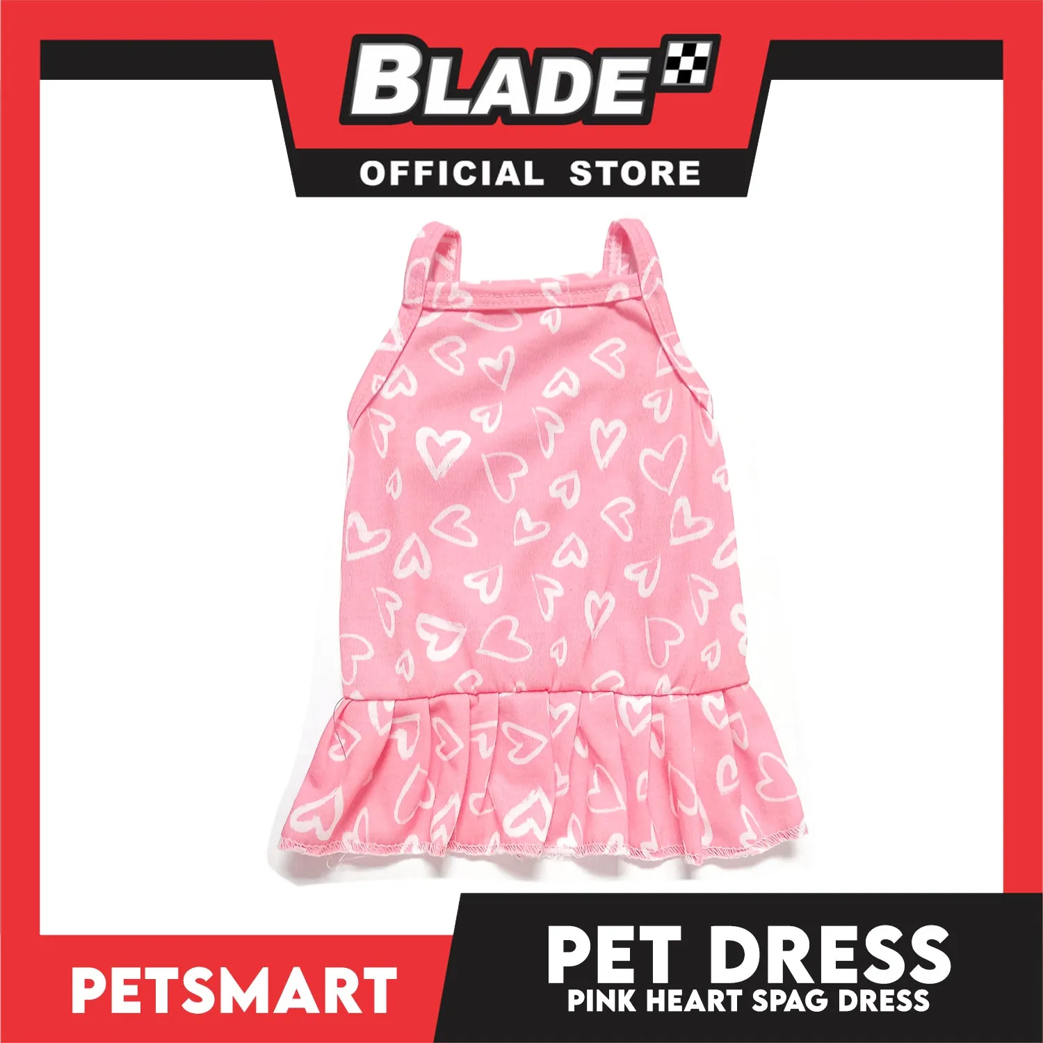 Pet Dress Pink Heart Spaghetti Dress DG-CTN118XL (Extra Large) Perfect Fit For Dogs And Cats, Pet Dress Clothes, Soft and Comfortable Pet Clothing