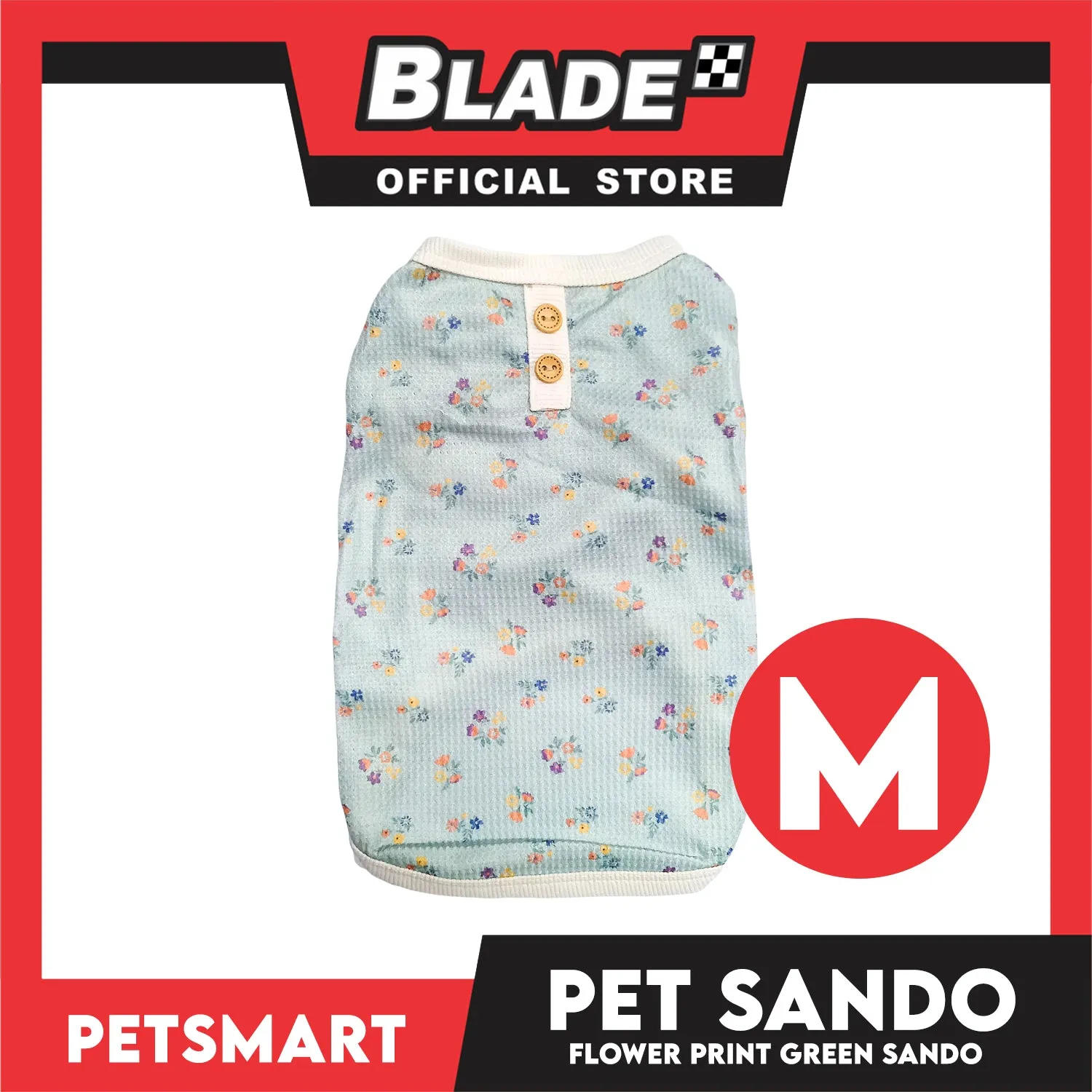 Pet Sando Flower Design Green (Medium) for dogs and cats