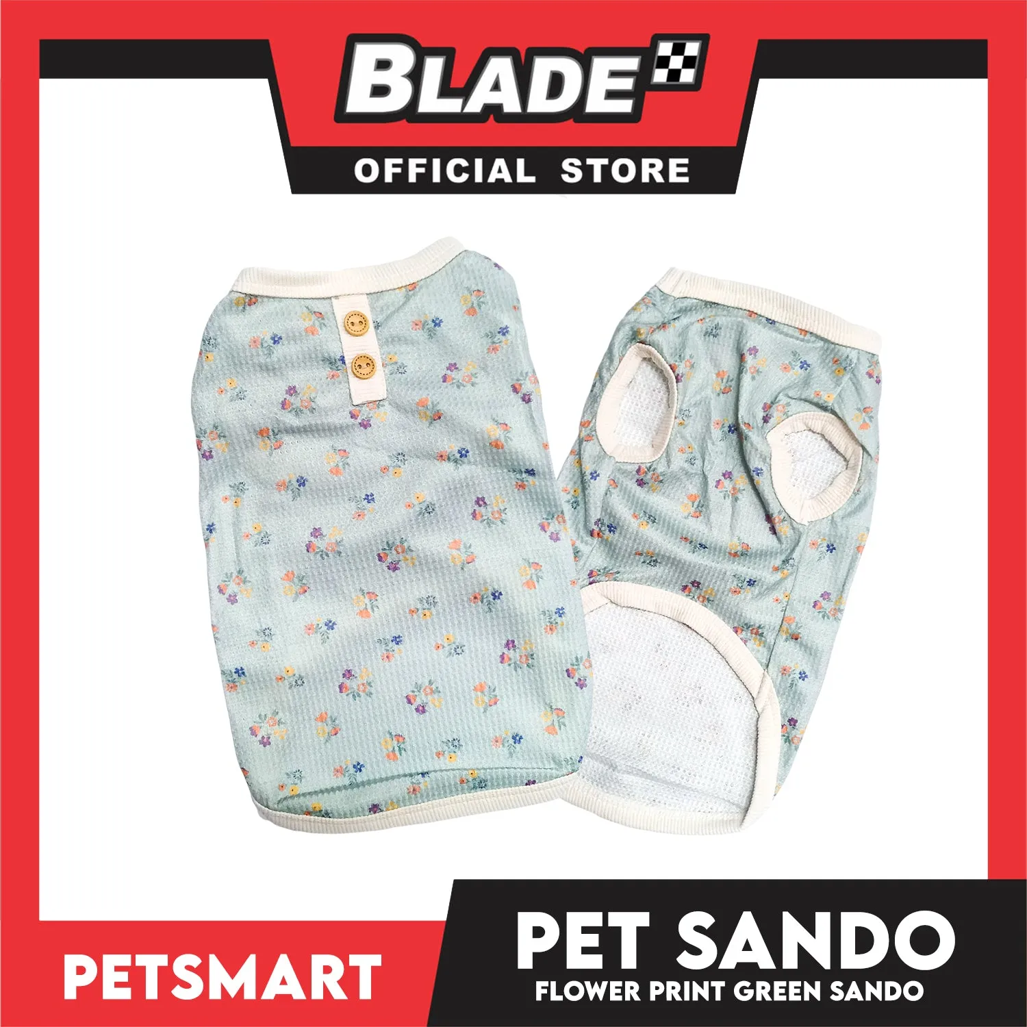 Pet Sando Flower Design Green (Medium) for dogs and cats