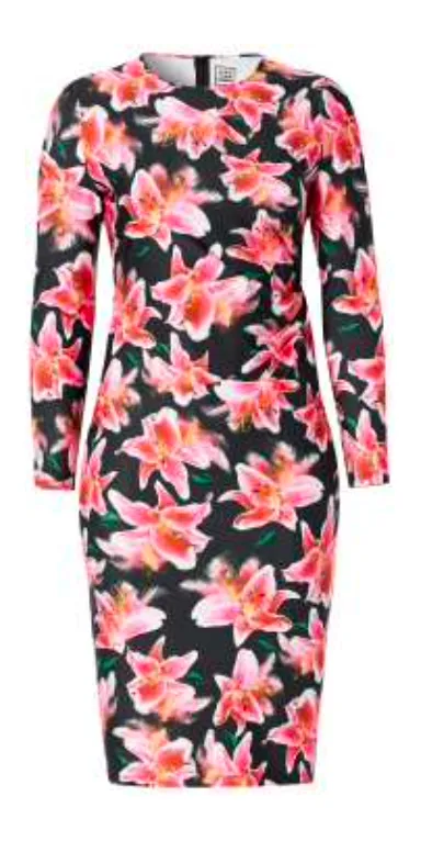 Pink Lily Dress with Side Twist