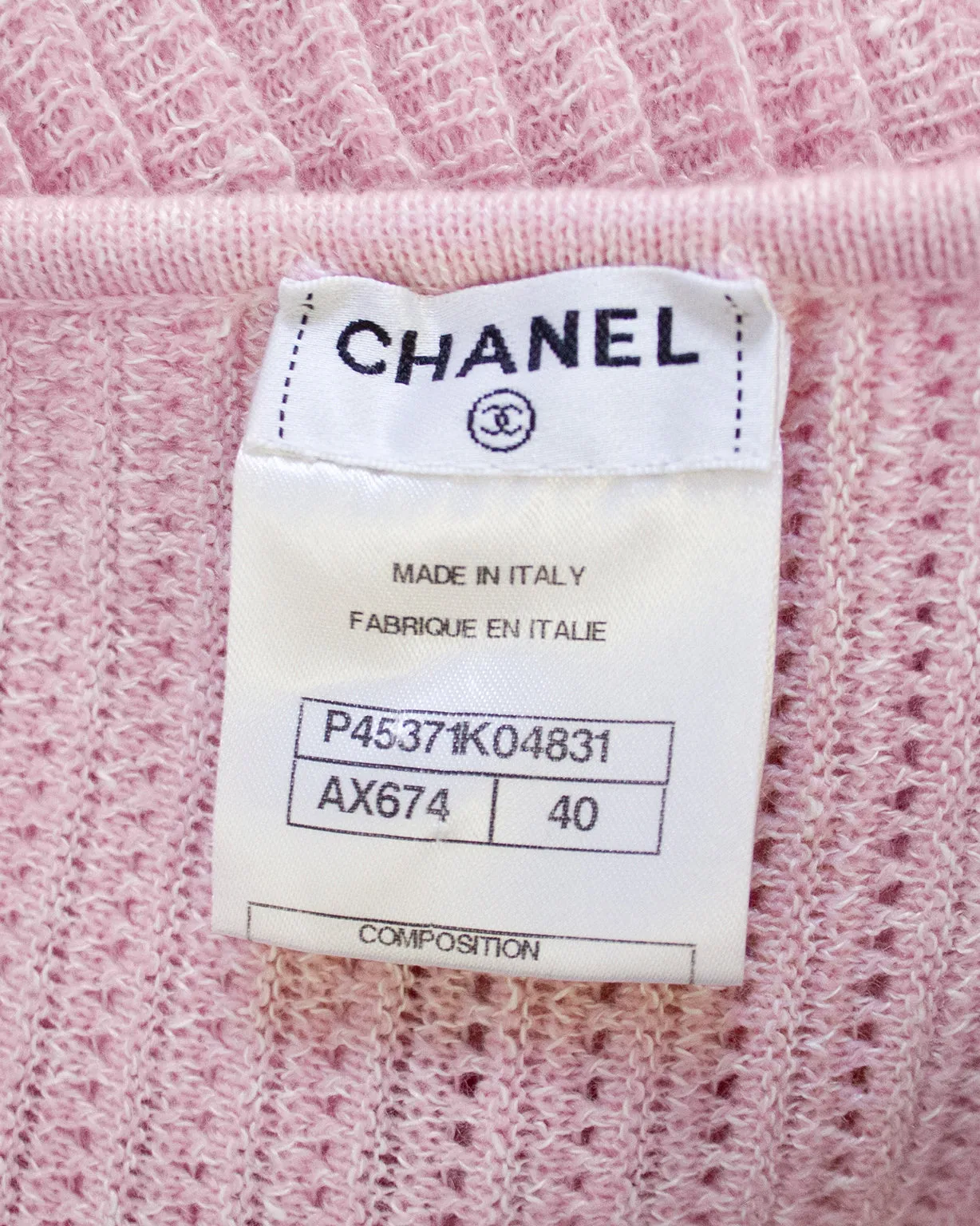 Pink Linen & Cashmere Plisse Knit Dress