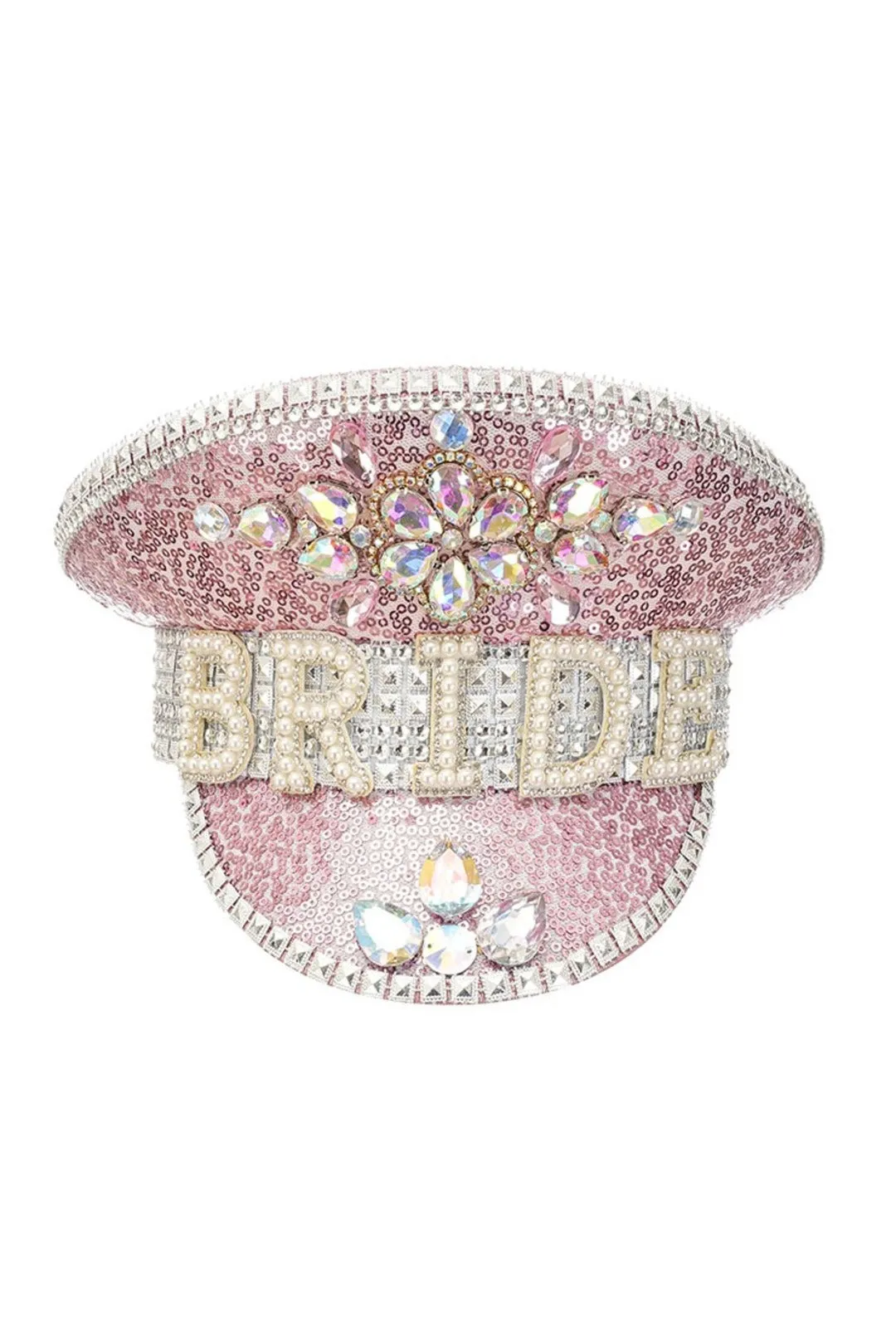 Pink Sequin Bride Cap