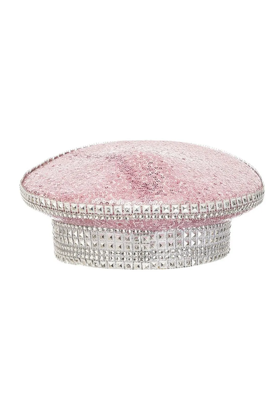 Pink Sequin Bride Cap
