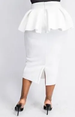 Plus Size Ruffle Skirt