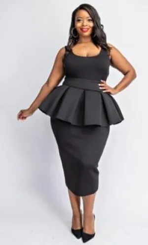 Plus Size Ruffle Skirt