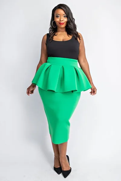 Plus Size Ruffle Skirt