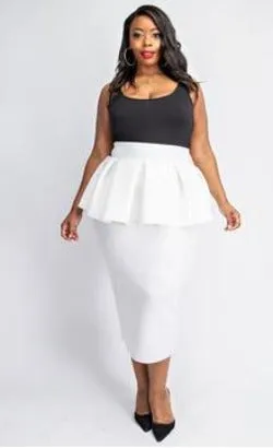 Plus Size Ruffle Skirt