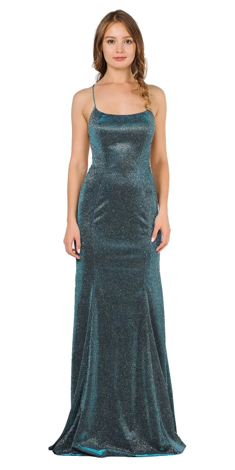 Poly USA 8478 Mermaid Style Glitter Long Dress