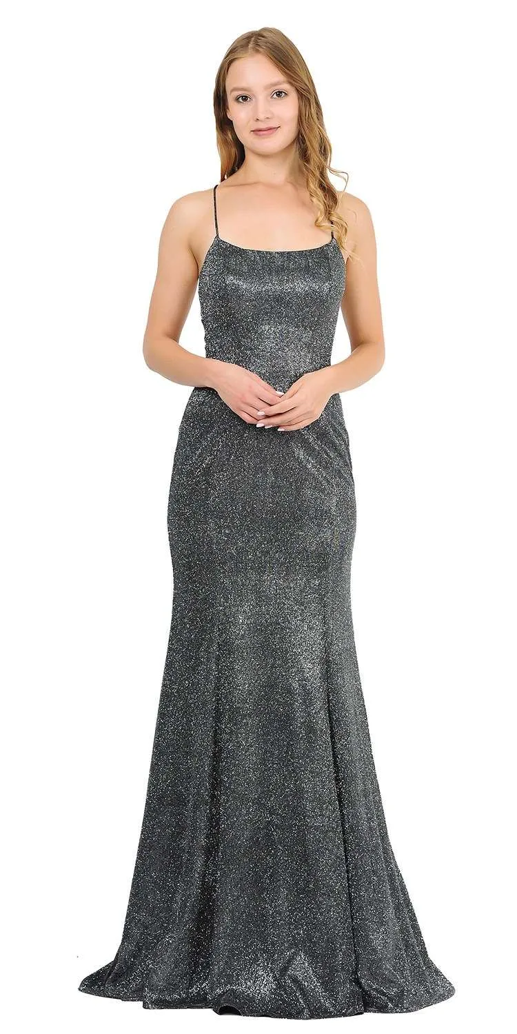 Poly USA 8478 Mermaid Style Glitter Long Dress