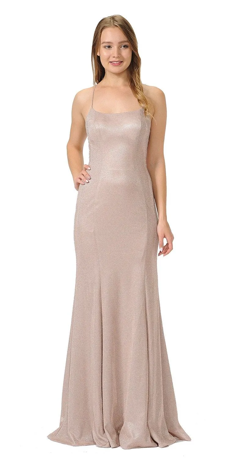 Poly USA 8478 Mermaid Style Glitter Long Dress