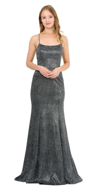 Poly USA 8478 Mermaid Style Glitter Long Dress