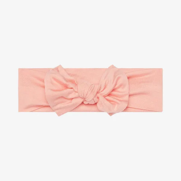 Posh Peanut Spring Blossom  Infant Headwrap w Bow Light/Pastel Orange