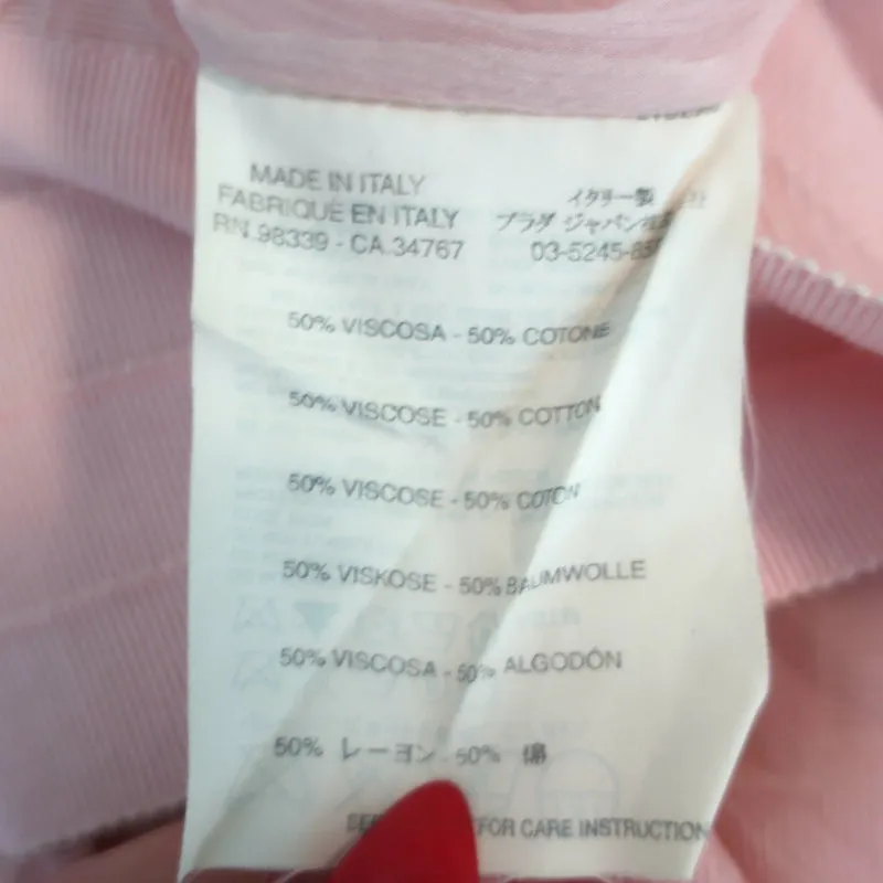 Prada Grosgrain Ribbon Dress Light Pink Size 40 Sleeveless Fit & Flare