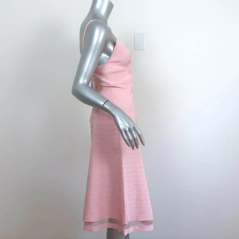 Prada Grosgrain Ribbon Dress Light Pink Size 40 Sleeveless Fit & Flare