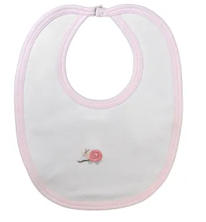 Pull toy baby girl's bib