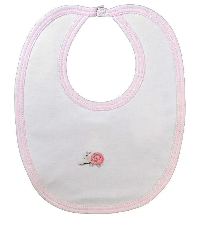 Pull toy baby girl's bib