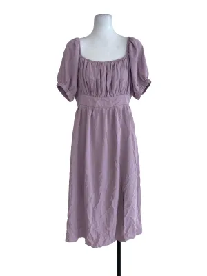 Purple Plain Empire Dress