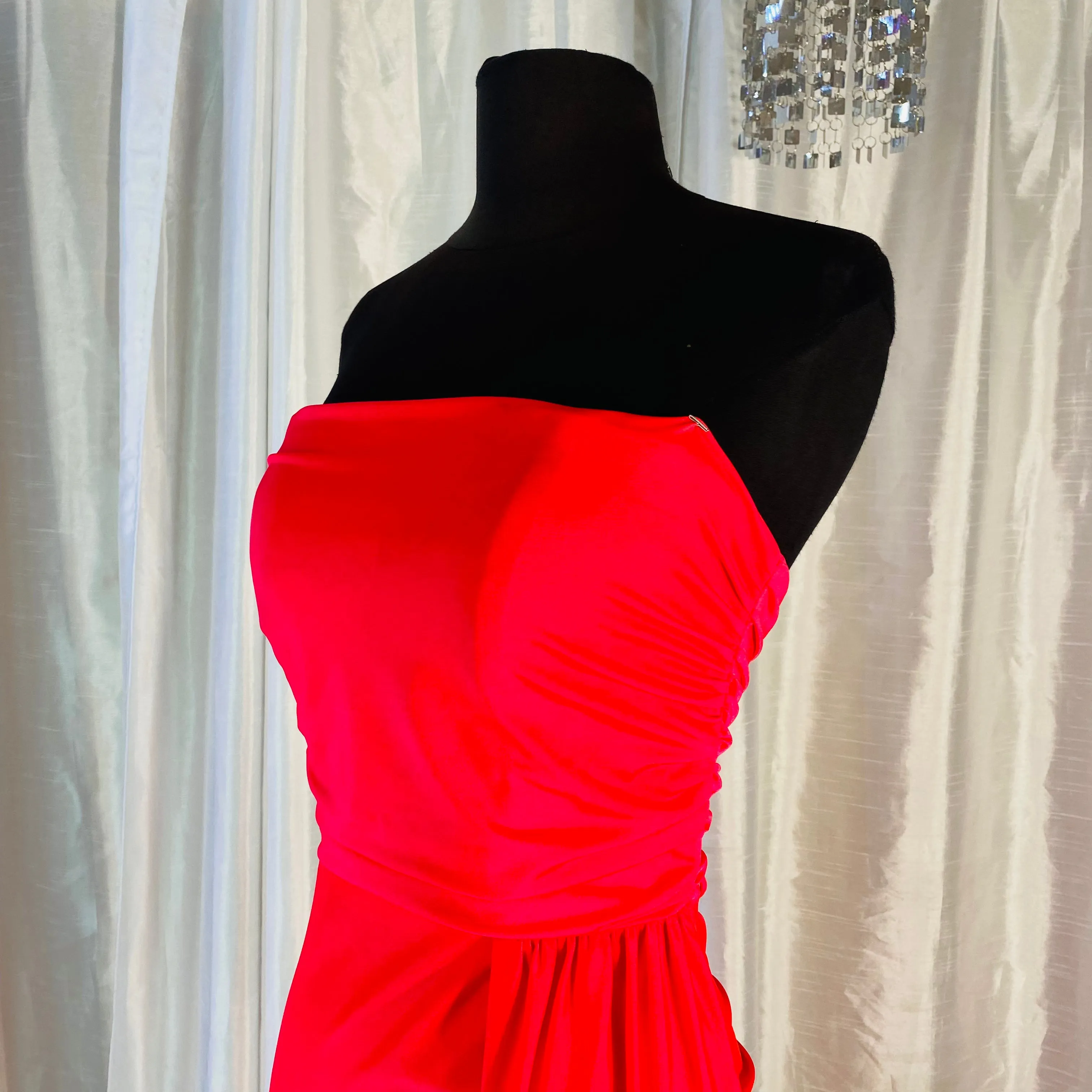 RACHEL ALLAN Watermelon Long Fitted Gown Size 2 NWOT