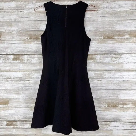 RAG &amp; Bone Geneva Knit Dress Size Medium Black Textured Fit and Flare Sleeveless