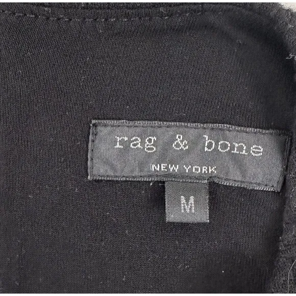 RAG &amp; Bone Geneva Knit Dress Size Medium Black Textured Fit and Flare Sleeveless