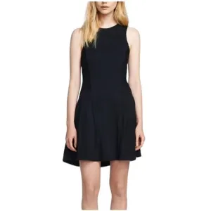RAG &amp; Bone Geneva Knit Dress Size Medium Black Textured Fit and Flare Sleeveless