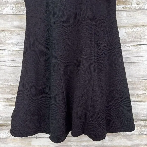 RAG &amp; Bone Geneva Knit Dress Size Medium Black Textured Fit and Flare Sleeveless