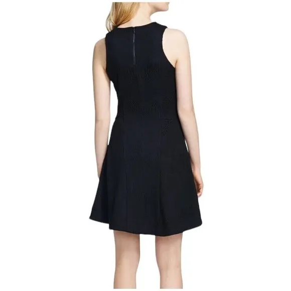 RAG &amp; Bone Geneva Knit Dress Size Medium Black Textured Fit and Flare Sleeveless